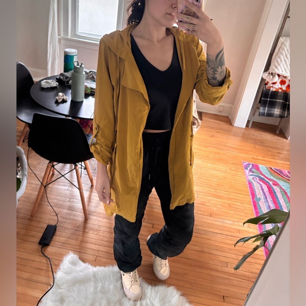 Love Tree Mustard Lightweight Trench Coat